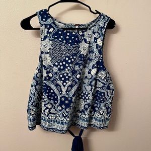 NWOT Free People open tie back tank